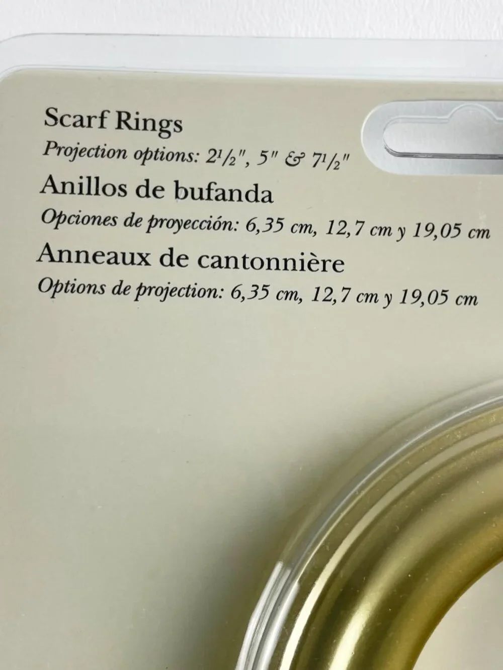 Krisch Scarf Rings Satin Brass Pair
